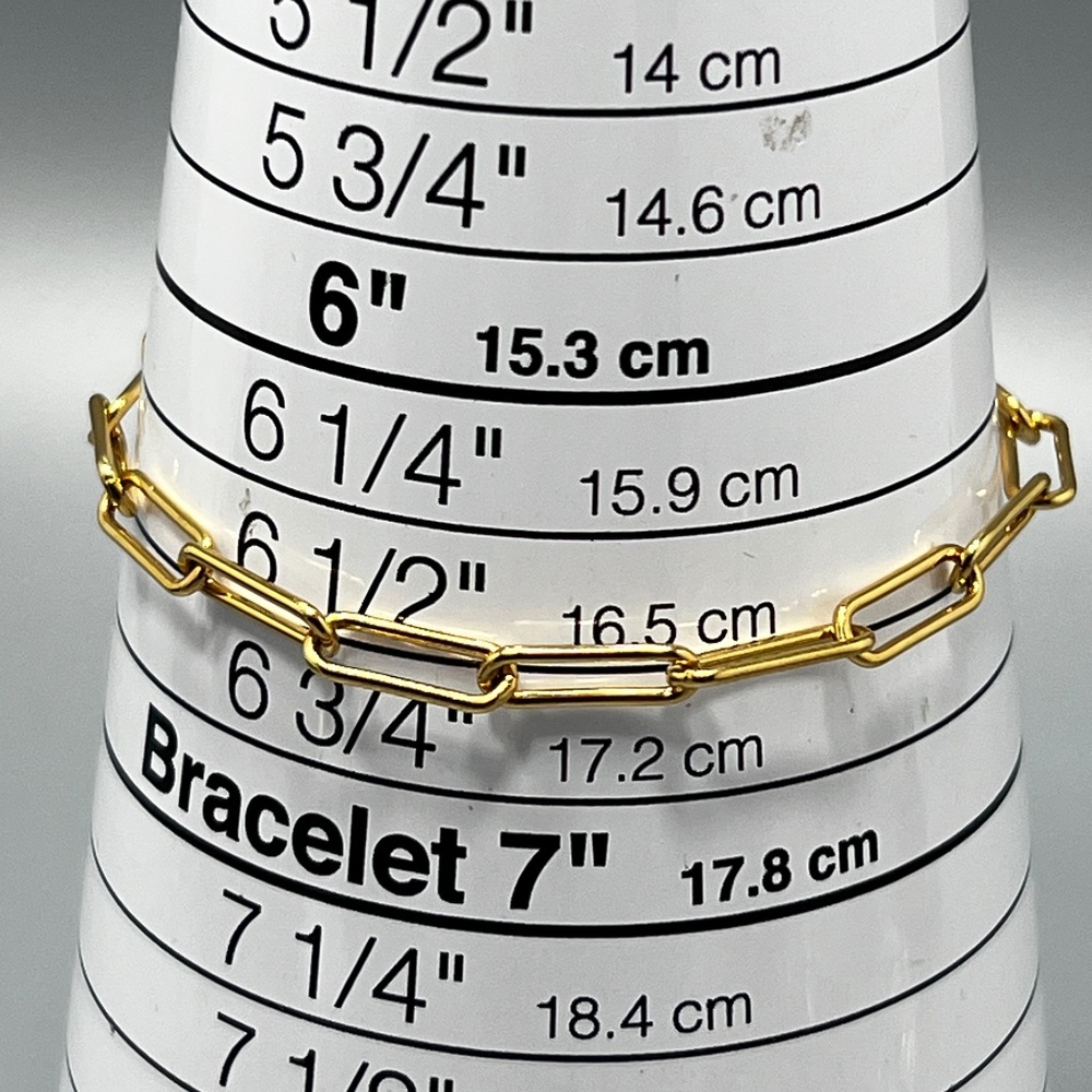 Brook & York Gold Paperclip Link Chain Bracelet